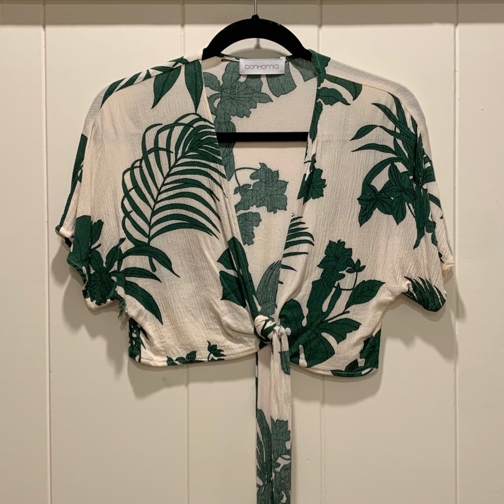 Flower print crop top